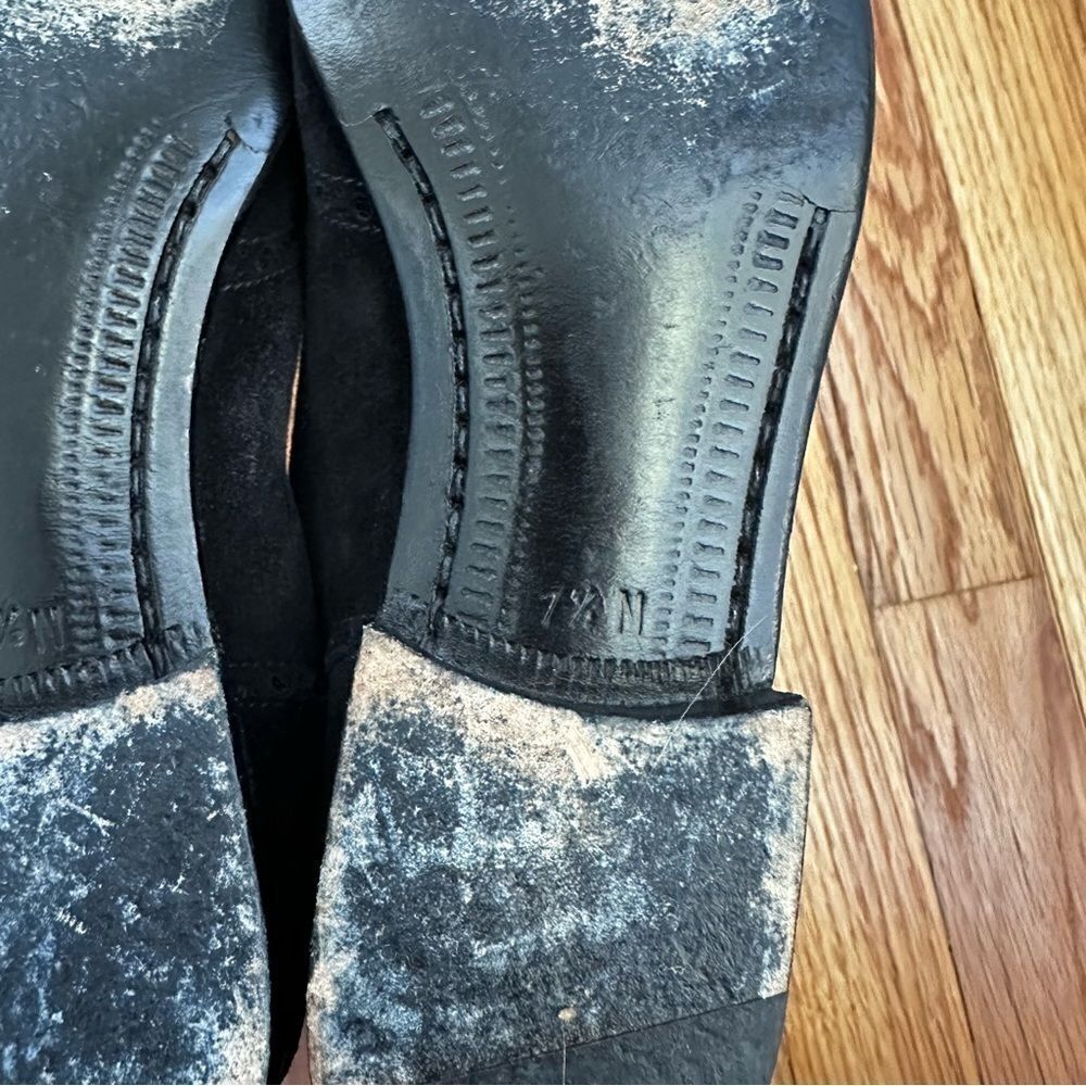 Silvia Fiorentina Suede Leather Flats Black Women’s Size 7.5 Made in Italy - Picture 12 of 16